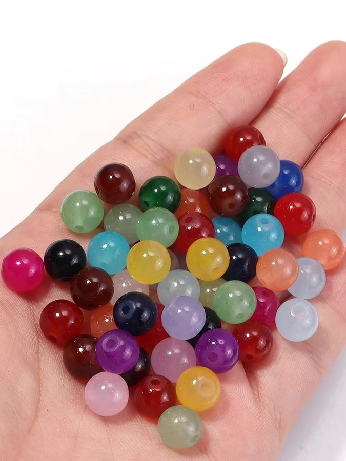 lingsai Glas Perlen, 8mm, Mehrfarbig, Unisex - Bild 5