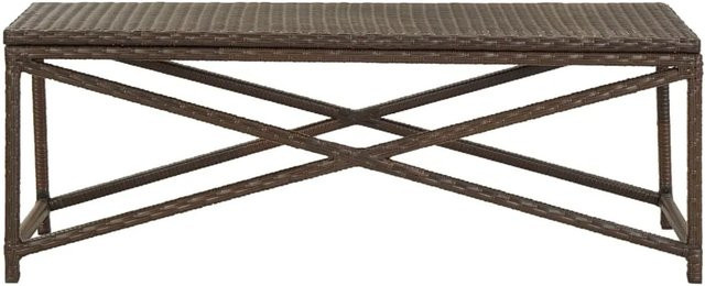 vidaXL Gartenbank aus Polyrattan in Braun für Garten und Terrasse - Bild 1