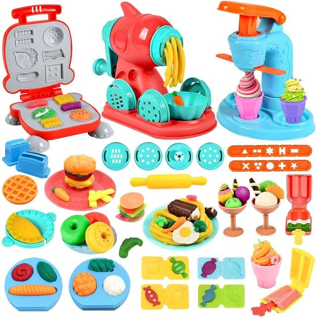 Binchi Rollenspiel Küche Lebensmittel Knete Spielzeug, Werkzeugset, ab 3 Jahre - Bild 1