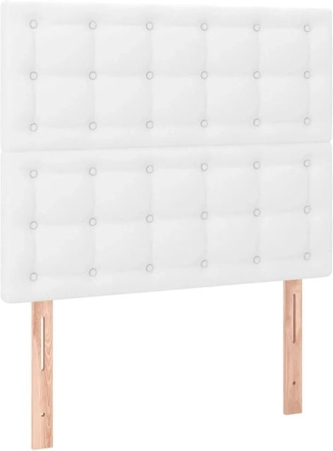 vidaXL LED Kopfteil in Weiß aus Kunstleder mit USB-Ladeport und integrierter Beleuchtung, B/T/H: 128 x 80 x 5 cm - Bild 1