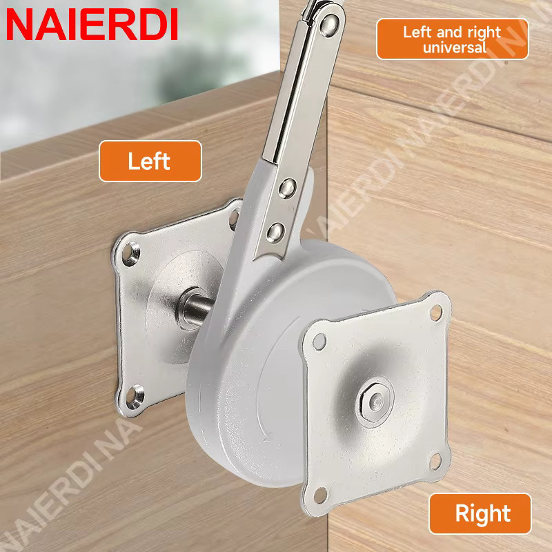 NAIERDI 2er-Pack Spielzeugkisten-Scharniere mit Soft-Close-Funktion, Schwerlast-Deckelscharnier für Aufbewahrungstruhen und Bänke, Silber/Stainless-Look - Bild 2
