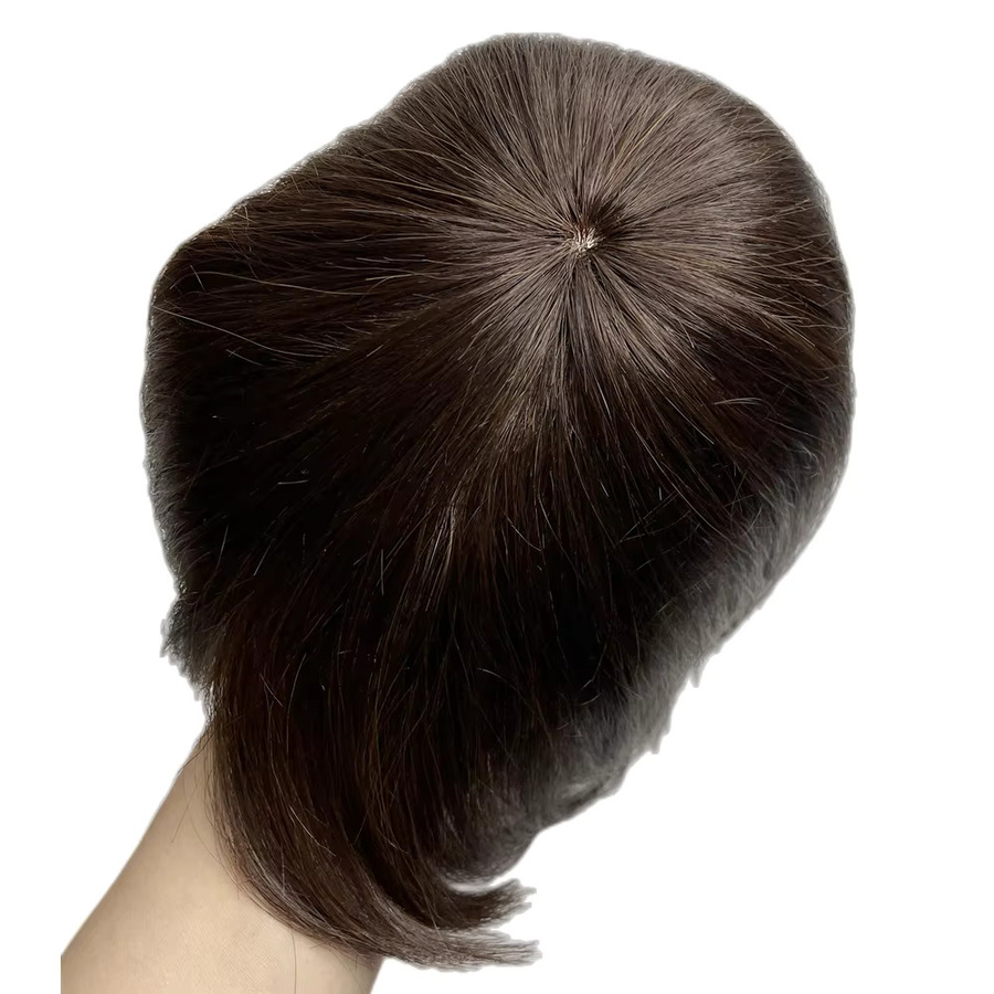 Satifresion Echthaar-Topper mit Pony, Clip-in-Haarteil für Damen - Bild 3