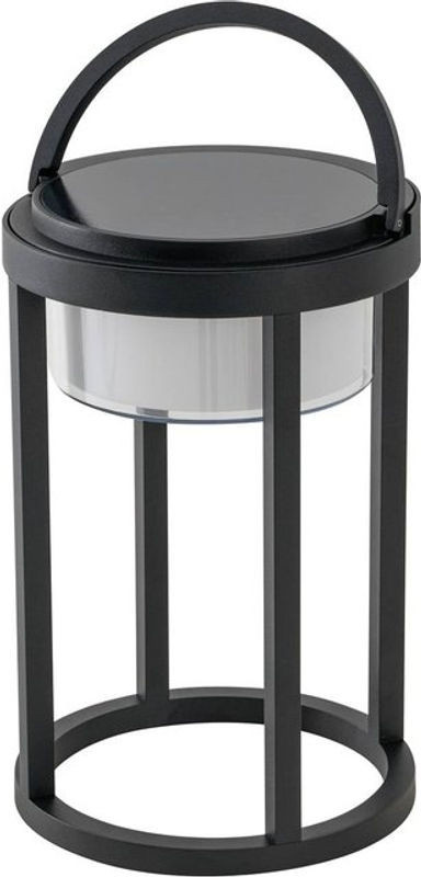 Dimmbare Solarleuchte tilena von Lucande aus Aluminium in Schwarz mit warmweißem LED-Licht und IP54 Schutz - Bild 1