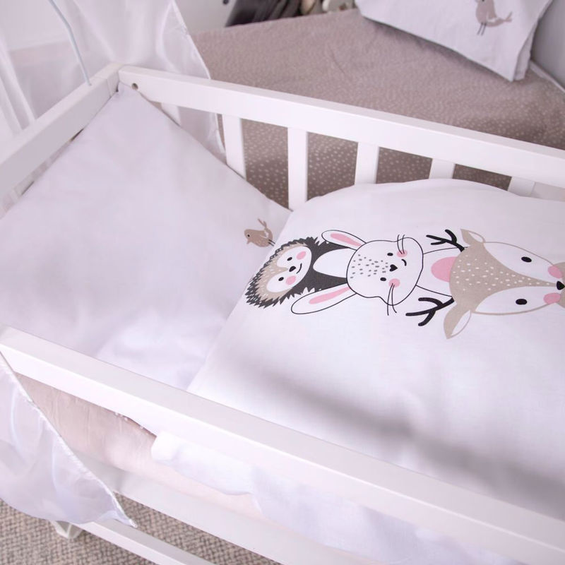 Baby Best Renforcé Wende-Bettwäsche aus Baumwolle für Babys, Farbe Weiß, Set bestehend aus Bettbezug und Kissenbezug, B/T: 80 x 80 cm und 40 x 40 cm - Bild 2