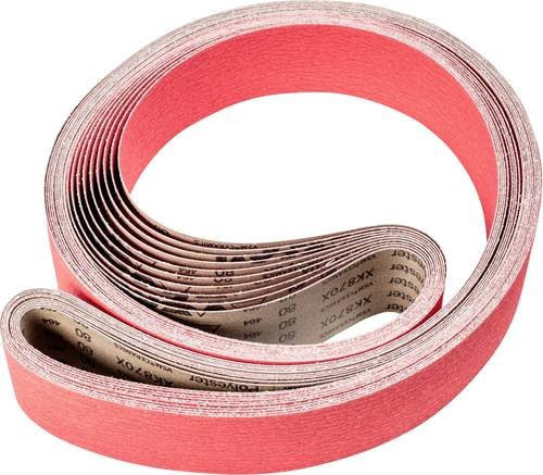 PFERD Keramikkorn Schleifband CO-COOL 80 für Edelstahl, B: 75 mm, L: 2500 mm, 10 Stück - Bild 1