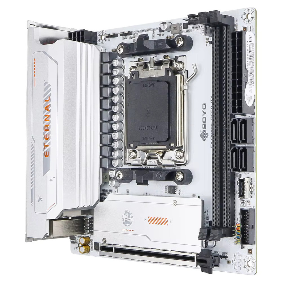 SOYO Eternal B650ITX WiFi Gaming-Motherboard mit AM5 Sockel, Dual-Channel DDR5 Unterstützung und PCIe 5.0 NVMe für Ryzen 9600X und 9800X Mini-ITX Mainboard - Bild 2