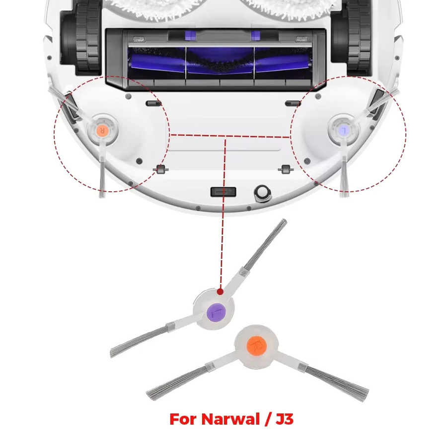 WINDNINJA Ersatzteil-Set für Narwal Freo J3 Roboter-Staubsauger mit HEPA-Filter, Hauptseitenbürste, Wischtüchern und Bürstenabdeckung - Bild 2