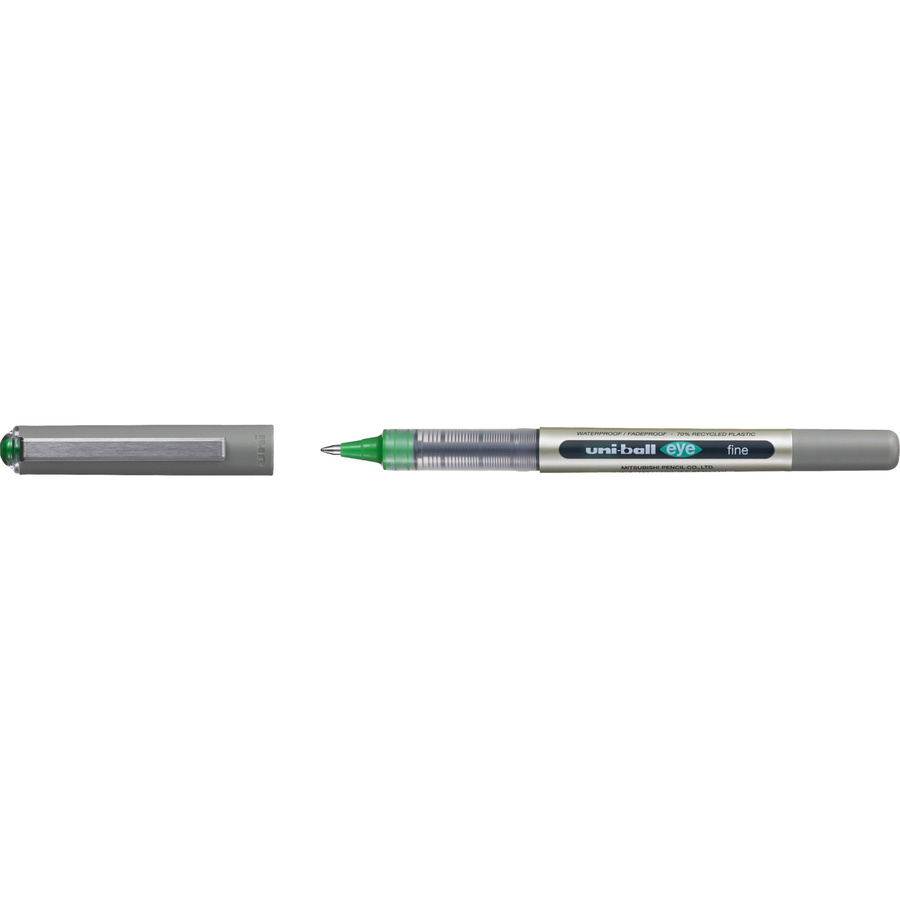 uni-ball Tintenroller eye Rollerball mit 0,4 mm Spitze in Silber, Grün und Grau - Bild 2
