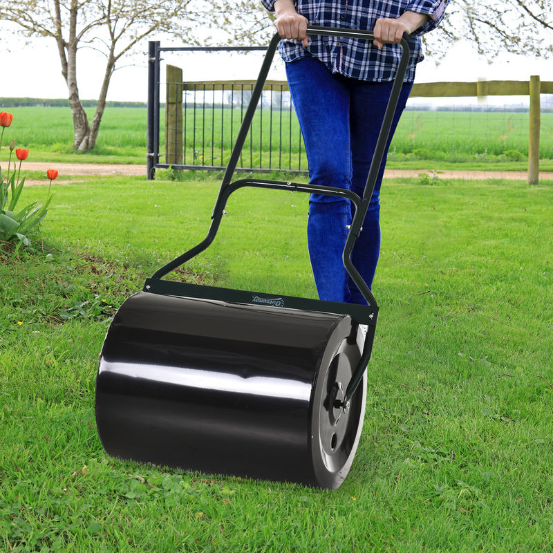 Outsunny Rasenwalze mit U-Griff in Schwarz, Durchmesser: 40 cm, Füllmenge: 60 l, B/T/H: 57 x 40 x 123 cm - Bild 2