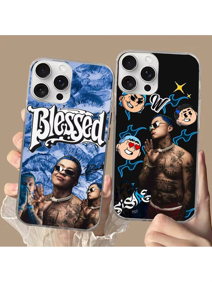 B-Blessd Handyhülle für iPhone 16, 15, 14, 13, 12, 11 Pro Max Plus mit silbrigem Satin-Design - Bild 4