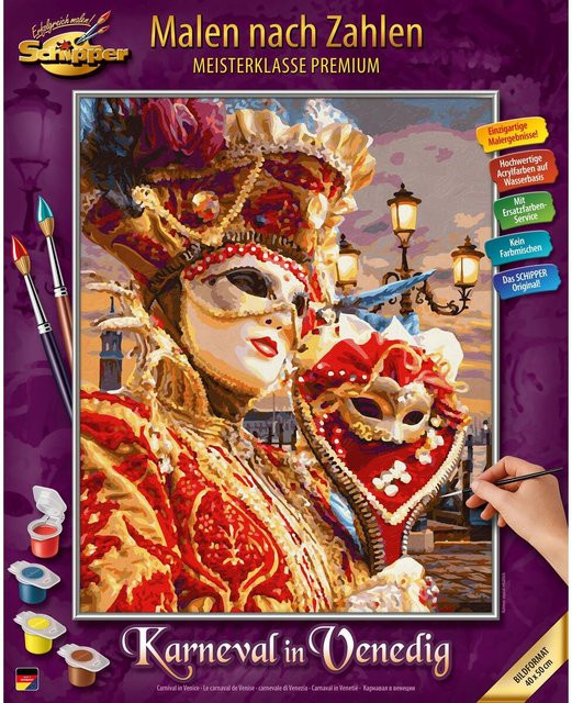 Noris Schipper Malen nach Zahlen - Karneval in Venedig, Bunt / Mehrfarbig - Bild 1