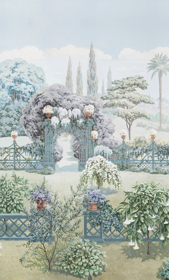 Isidore Leroy Tapete Paradis Perdu Naturel Panel A mit botanischem Floral-Design in Sand, Vlies-Mural, Breite: 50 cm, Höhe: 330 cm - Bild 1