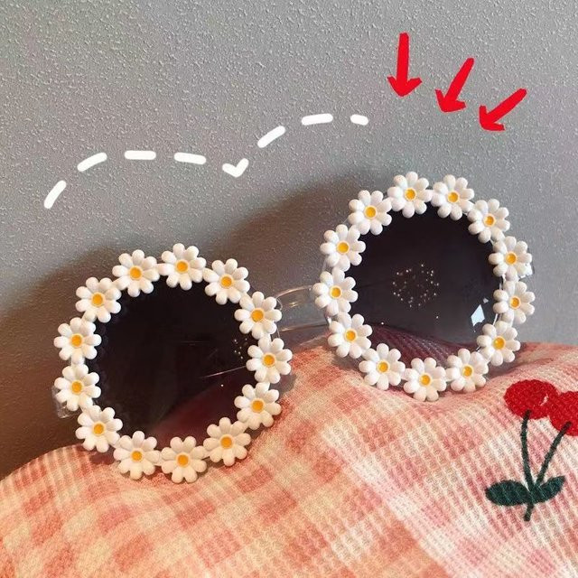 Sonnenbrille Frauen, runder Rahmen, Vollrand, weiß, Kunststoff - Bild 1