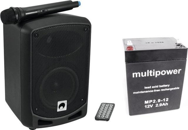 Omnitronic WAMS-65BT Mobiler PA Lautsprecher mit Bluetooth und Akku in Schwarz - Bild 1