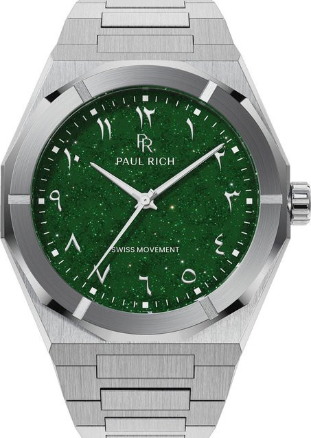 Paul Rich Herrenuhr, Quarz, Edelstahl, Grün, 43 mm, 5 ATM - Bild 1