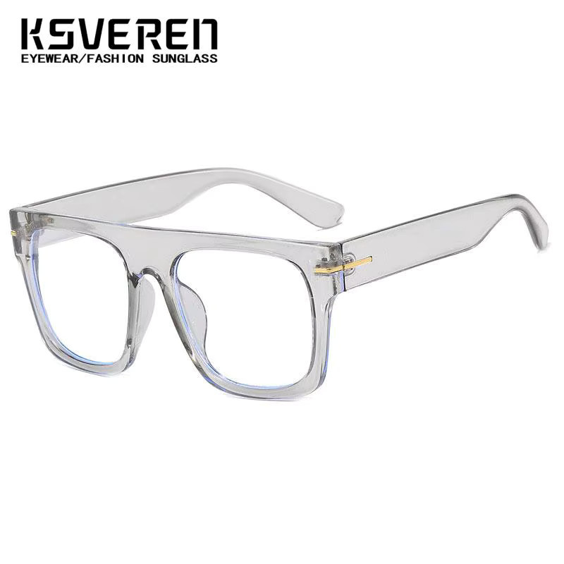 KSVEREN Lesebrille, quadratisch, Vollrand, transparent, Unisex, Anti-Blaulicht - Bild 2