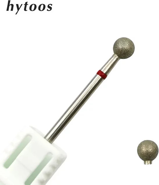 HYTOOS Ball Nagel Bohrer Bits, Feine Diamant, 5,0 mm - Bild 1