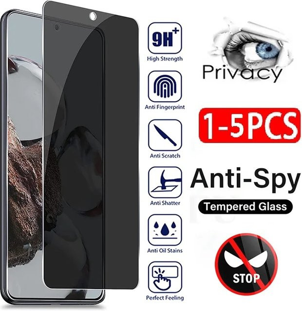Motorola Anti-Spion Displayschutzfolie aus gehärtetem Glas für Moto G13 G32 G42 G53 G72 G22s E13 G24 Power G Play 2024, transparent - Bild 1