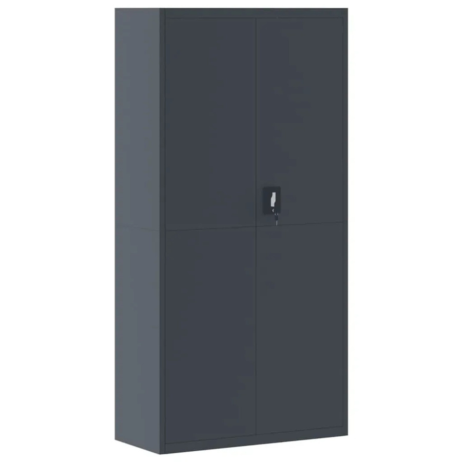 vidaXL Aktenschrank aus Stahl in Anthrazit mit Schloss und Regalböden, B/T/H: 90 x 40 x 180 cm - Bild 2