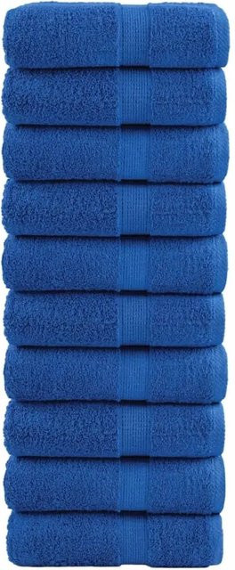 vidaXL Premium-Gästetücher 10er Set aus 100% Baumwolle in Blau, B/H: 30 x 50 cm, 600 g/m2 - Bild 1