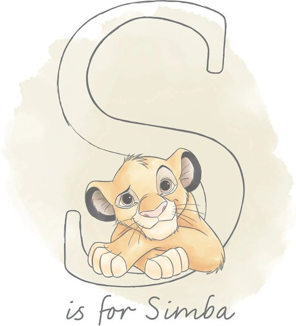 Komar Wandbild Simba Kinderwelten, bunt, B/H: 40 x 50 cm - Bild 1