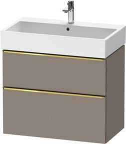 Duravit Waschtischunterschrank D-Neo in Grau Matt, Wandhängend, B: 78,4 cm, T: 44,2 cm, H: 62,5 cm - Bild 1
