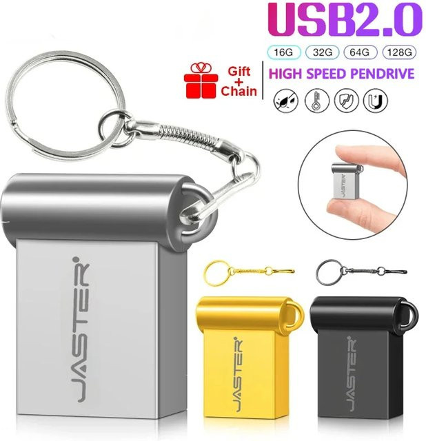 JASTER Super Mini Metall USB-Flash-Laufwerk mit Schlüsselanhänger als Pendrive und U Disk - Bild 1