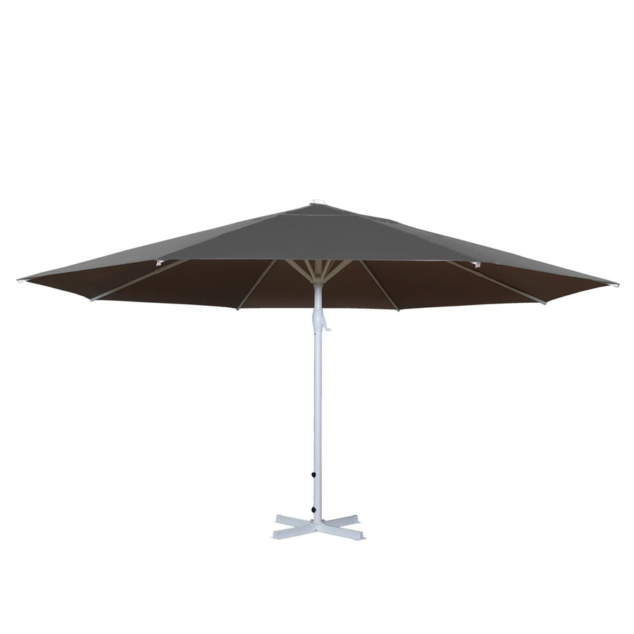MCW Gastronomie Marktschirm Carpi II aus Polyester und Alu in Anthrazit mit weißem Mast, Durchmesser: 5 m - Bild 3