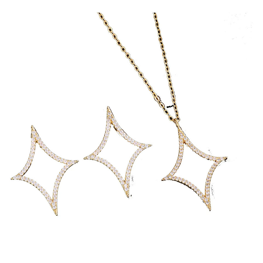 ZAKOL Schmuck-Set, Stern, Zirkonia, Gold, Damen - Bild 2