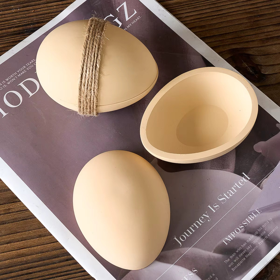 UDOCOOL Silikonform für eiförmige Kerzenbecher und Blumentöpfe aus Glas oder Beton zum Basteln für Ostern - Bild 4