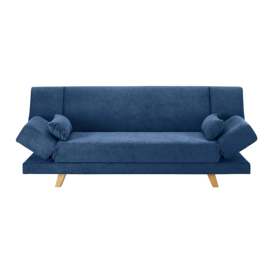 Bessagi Home Schlafsofa Funky in Blau aus Webstoff mit Click-Clack-Funktion - Bild 2