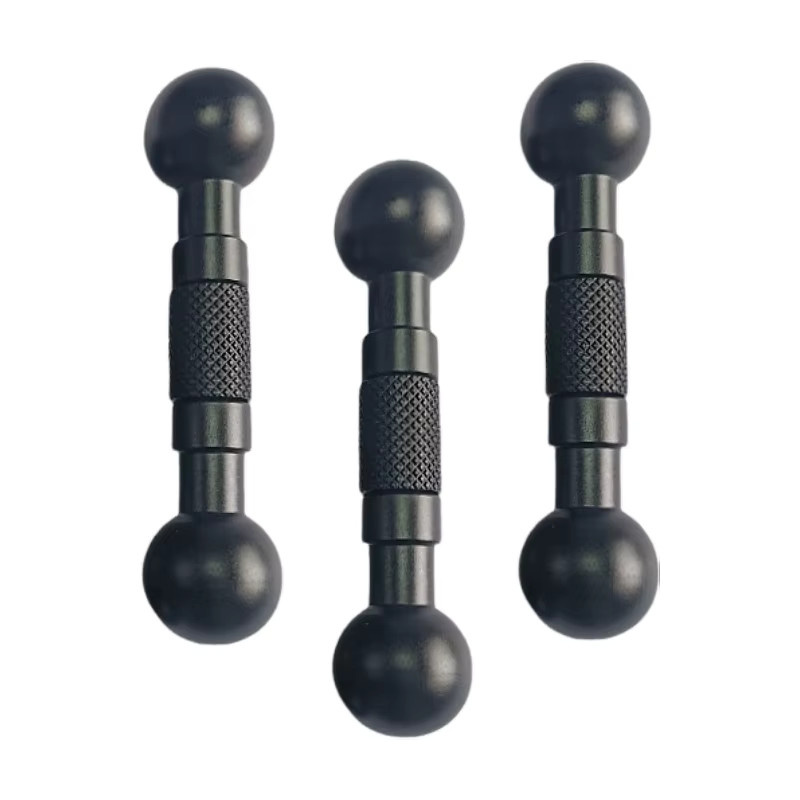 Dual Ball Kopf 17mm Adapter Buchse und Montage Konverter Verlängerung Joint Mount für GoPro, OSMO Action Kamera und Smartphone Halter in Schwarz - Bild 2