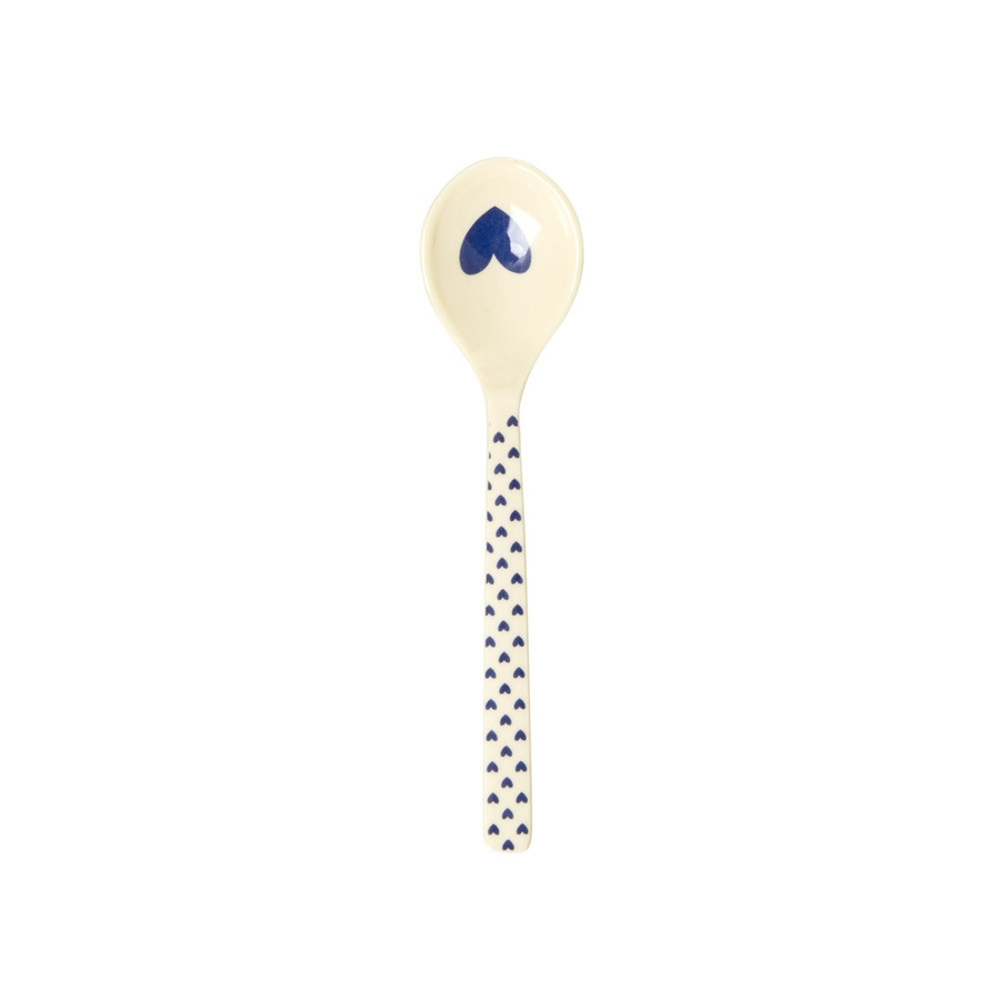 Rice Melamin Teelöffel Favorite Hearts in Navy Blue - Bild 1