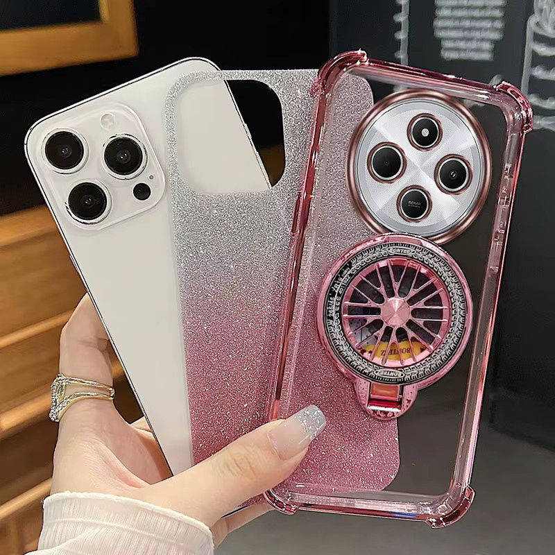 Xiaomi Handyhülle mit Lanyard für Redmi 14R 15C 13C 10C und weitere Modelle in Silber und Pink - Bild 2