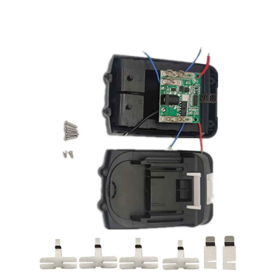 XINLAIDUN Akku-Aufbewahrungsbox für kabellose Winkelschleifer, 18V Elektrowerkzeugkoffer mit 5S1P BMS, Farbe: Schwarz, ohne Batterie - Bild 2