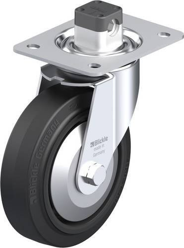 Blickle Lenkrolle LE-POEV 160KA-CS11-FA mit Feststeller, Farbe Schwarz-Grau, Rad-Durchmesser: 16 cm, Tragfähigkeit: 300 kg - Bild 1