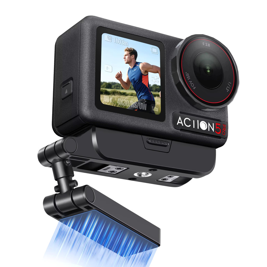 Magnetischer Adapterhalter für DJI Osmo Action 5 Pro, 4, 3 und Osmo Nano in Schwarz, 360 Grad verstellbare Schnellverschluss-Erweiterungshalterung - Bild 7