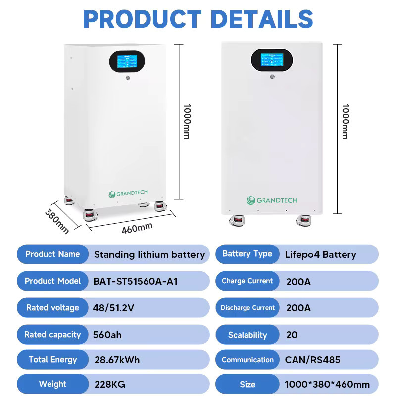 All-in-One-Inverter-Akku Lifepo4 Lithium-Energiespeicher für Zuhause, 51,2 V, Farbe: Weiß - Bild 2