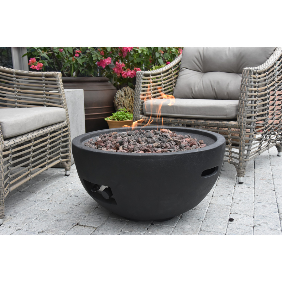 Elementi Gasfeuerstelle Jefferson in Beton-Optik Schwarz, B/T/H: 68 x 68 x 35 cm - Bild 2