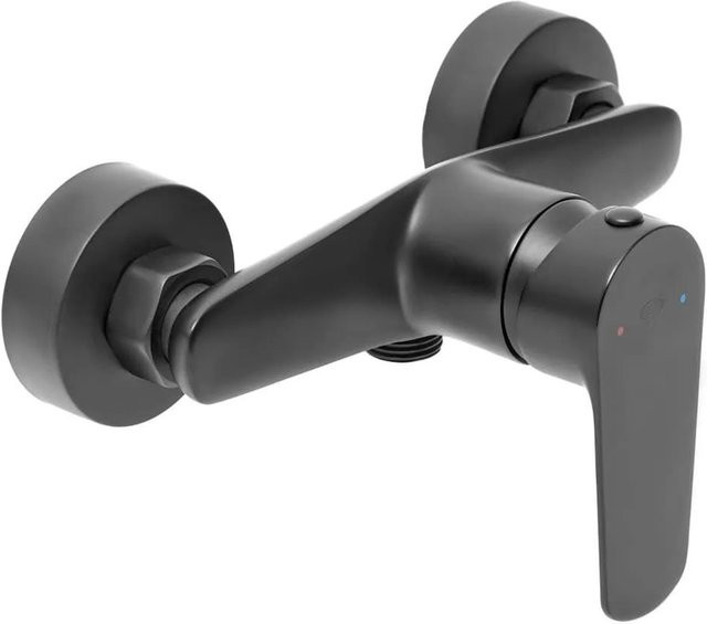 Swiss Aqua Technologies Duscharmatur Einhebelmischer Duschbrausebatterie Wandmontage Schwarz Matt - Bild 1