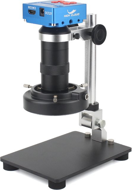 HIGH CLOUD Digitale Video-Monokular-Mikroskopkamera mit 48MP, 4K und 1080P, 130-facher Zoom, C-Mount-Objektiv sowie HDMI und USB für Handy-PCB-Löt- und Reparaturarbeiten - Bild 1