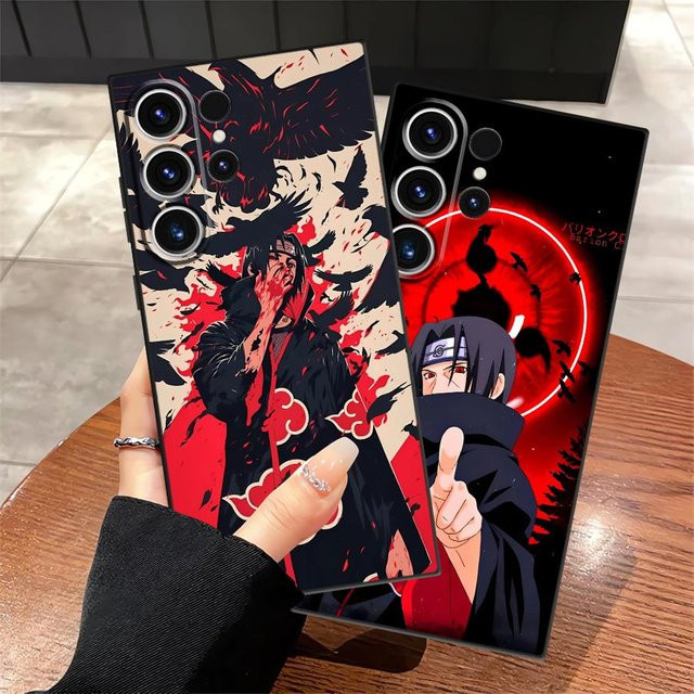 Schwarze weiche Handyhülle mit Anime Naruto Motiv für Samsung Galaxy S25 Edge S24 Plus S23 Ultra S21 FE S20 - Bild 1
