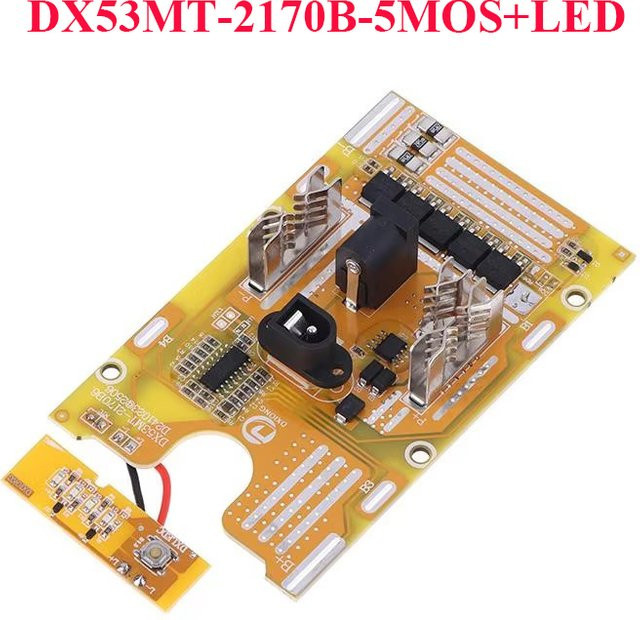 MT Power Tool Akku Ersatz BMS DX53MT-2170B mit 5MOS & LED für 21700/18650 Akkupacks - Bild 1
