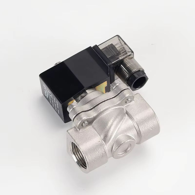 Acarps Elektrisches Magnetventil aus Edelstahl in Silber, Normalerweise geschlossen, IP65 Schutzklasse - Bild 2
