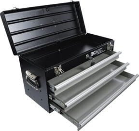 BGS Metall-Werkzeugkoffer leer mit 3 Schubladen in Schwarz B/H/T: 53,5 x 24,0 x 29,0 cm - Bild 1