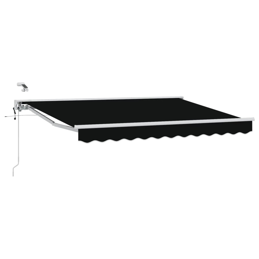 vidaXL Elektrische Ausziehbare Markise Schwarz mit Fernbedienung, B/T: 350 x 250 cm - Bild 2