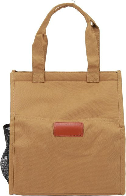 Igeteck Wasserdichte Lunch-Isolierentasche mit Fächern, Tragbare Bento-Tasche aus Stoff, Beige - Bild 1