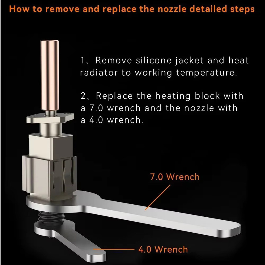 Upgrade TZ V2.0 Hotend mit 2510 Lüfter für Bambu Lab X1 X1C P1P P1S, Bimetall-Hals mit Messing und gehärteter Stahldüse - Bild 1