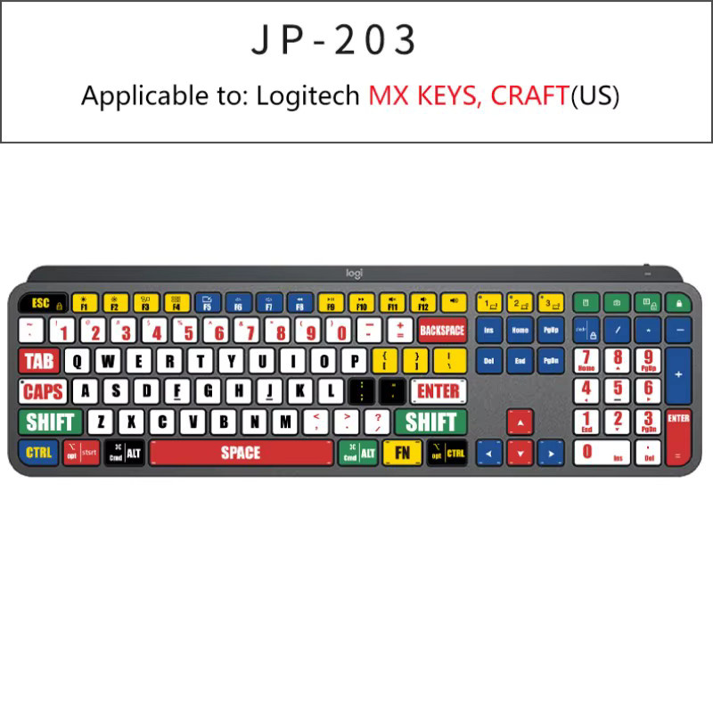 Personalisierte Tastaturaufkleber für Logitech MX Keys S Craft in Multicolour - Bild 2