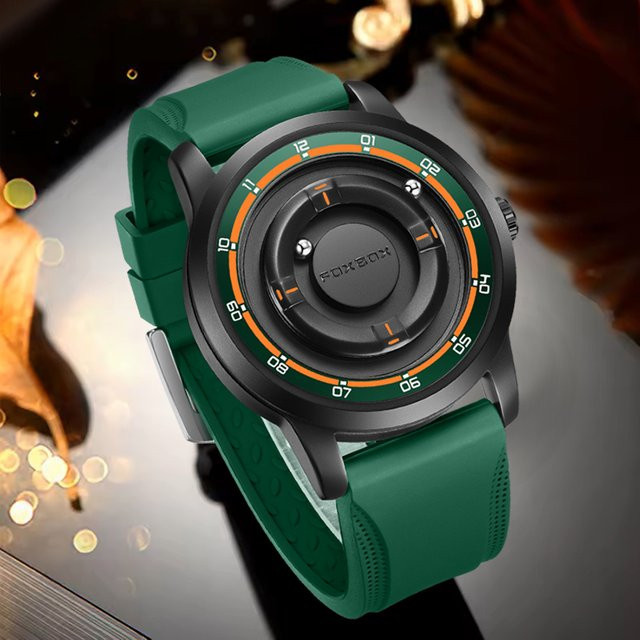 FOXBOX Armbanduhr Quarz, Silikon, Grün, Herren - Bild 1